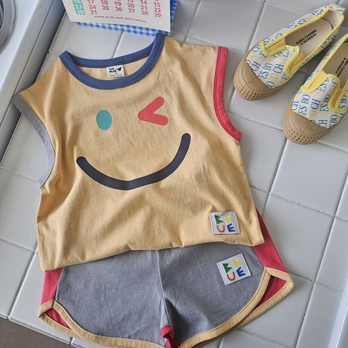 【80-133】韓國童裝 夏季商品 1STBLUE 笑臉背心