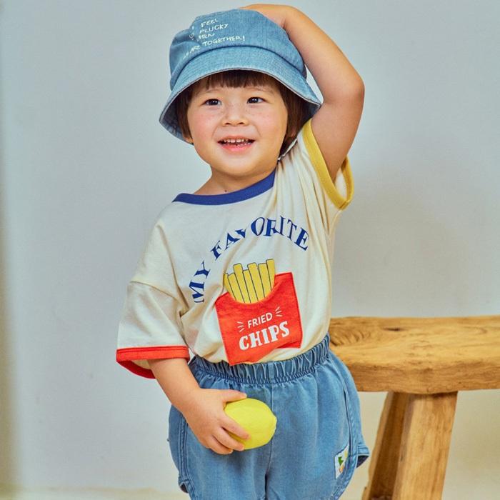 【80-133】韓國童裝 夏季商品 1STBLUE 薯條上衣
