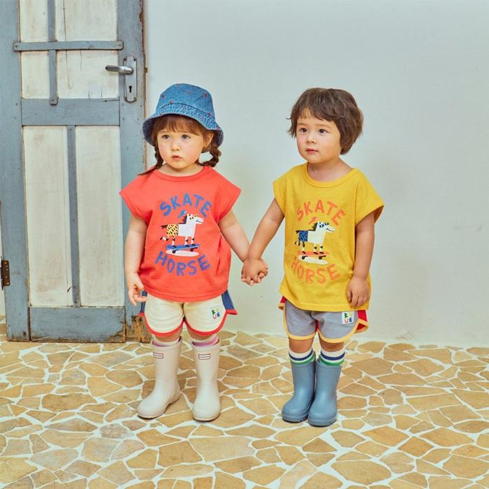 【80-133】韓國童裝 夏季商品 1STBLUE SKATE HORSE 背心