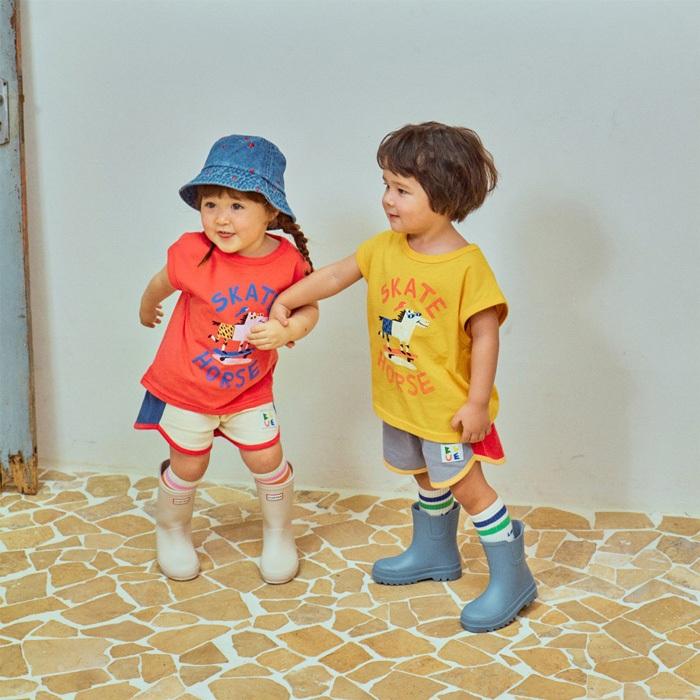 【80-133】韓國童裝 夏季商品 1STBLUE SKATE HORSE 背心