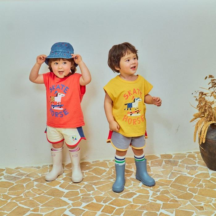 【80-133】韓國童裝 夏季商品 1STBLUE SKATE HORSE 背心
