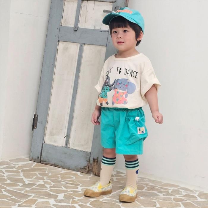 【80-133】韓國童裝 夏季商品 1STBLUE 口袋抽繩褲