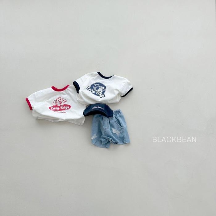 【80-120】韓國童裝 BLACKBEAN 夏季商品 lazy day滾邊上衣