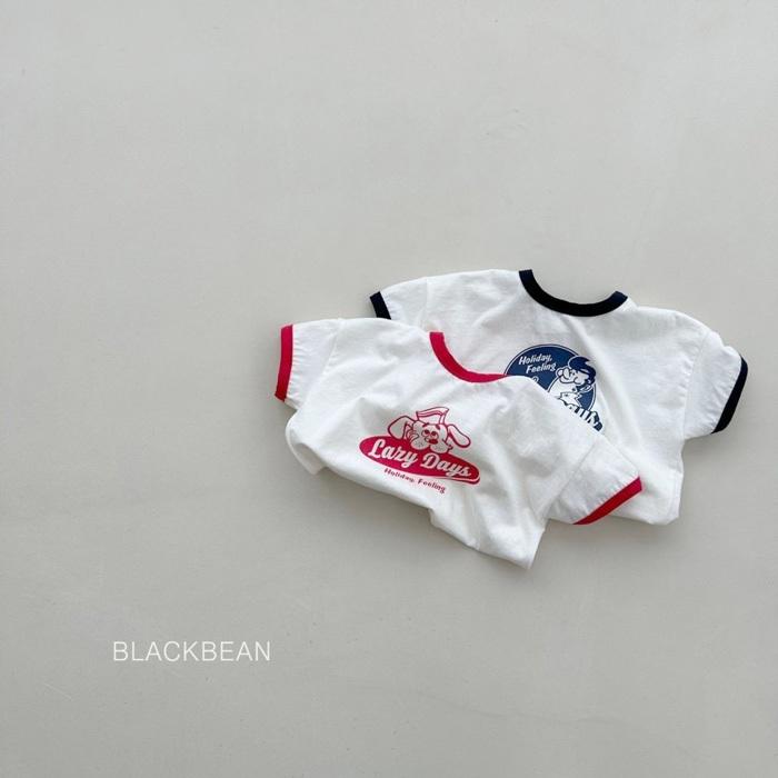 【80-120】韓國童裝 BLACKBEAN 夏季商品 lazy day滾邊上衣