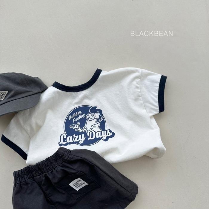 【80-120】韓國童裝 BLACKBEAN 夏季商品 lazy day滾邊上衣