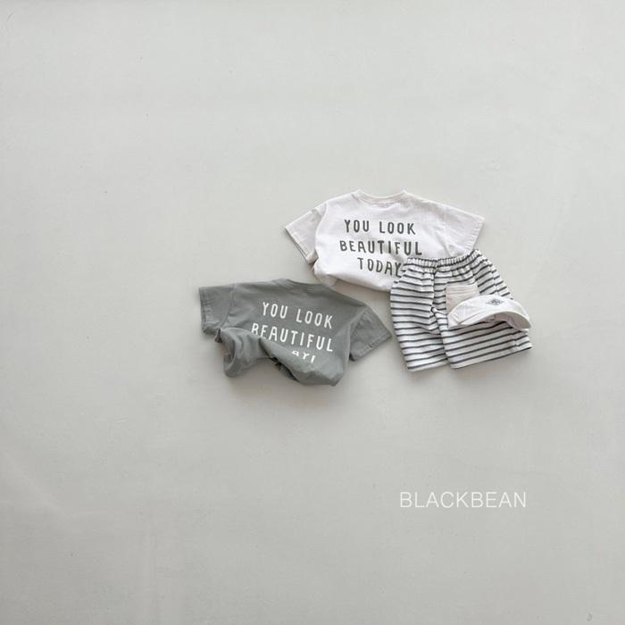 【80-120】韓國童裝 BLACKBEAN 夏季商品 英文標語上衣