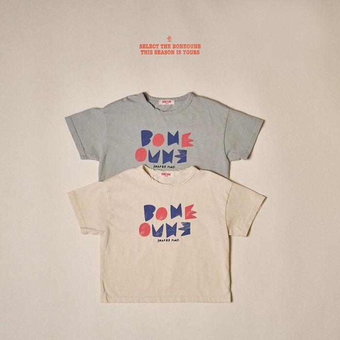 【90-155】韓國童裝 BONEOUNE 夏季商品 BONE方塊上衣