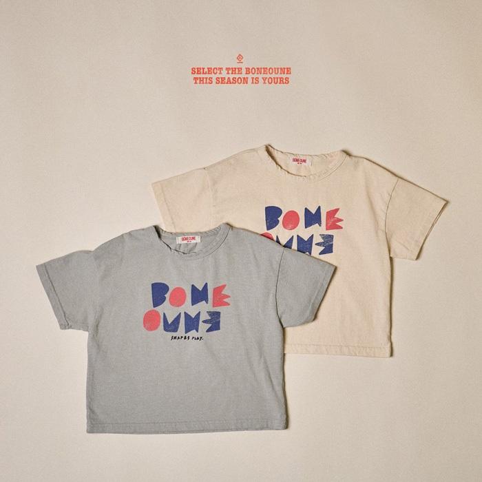 【90-155】韓國童裝 BONEOUNE 夏季商品 BONE方塊上衣