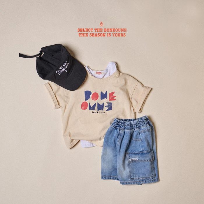 【90-155】韓國童裝 BONEOUNE 夏季商品 BONE方塊上衣