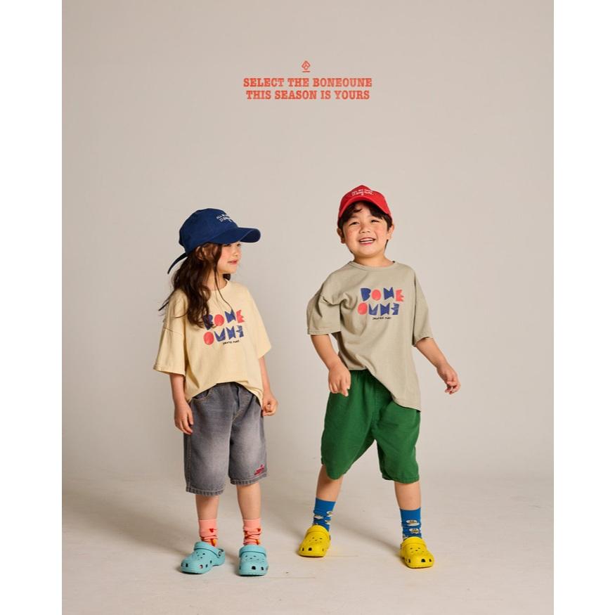 【90-155】韓國童裝 BONEOUNE 夏季商品 BONE方塊上衣