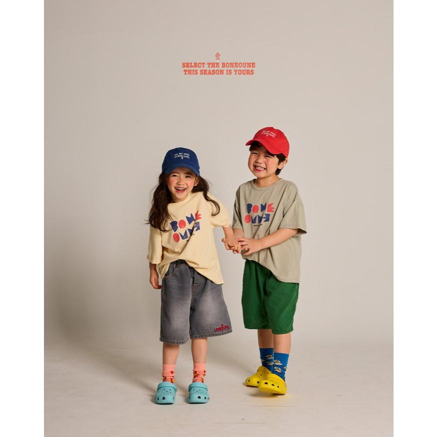 【90-155】韓國童裝 BONEOUNE 夏季商品 BONE方塊上衣