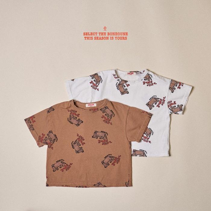 【90-155】韓國童裝 BONEOUNE 夏季商品 滿版豹上衣