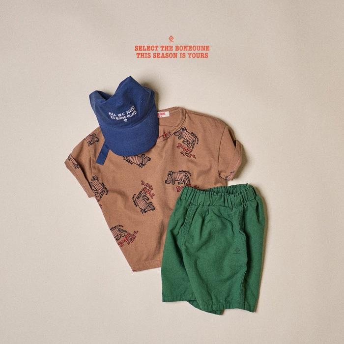 【90-155】韓國童裝 BONEOUNE 夏季商品 滿版豹上衣