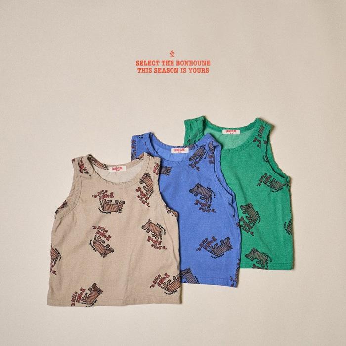【90-155】韓國童裝 BONEOUNE 夏季商品 滿版豹背心