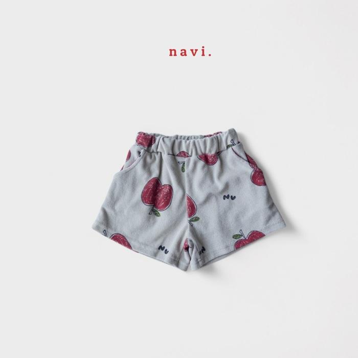 【90-155】韓國童裝 NAVI 夏季商品 NAVI 蘋果滿版短褲
