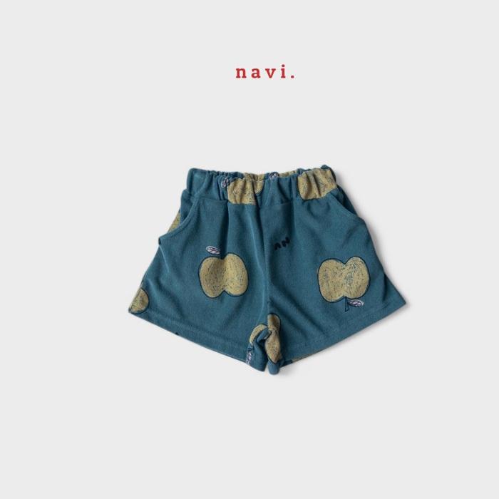 【90-155】韓國童裝 NAVI 夏季商品 NAVI 蘋果滿版短褲