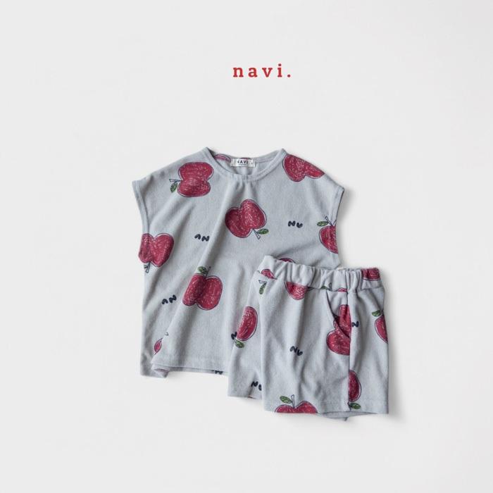 【90-155】韓國童裝 NAVI 夏季商品 NAVI 蘋果滿版短褲