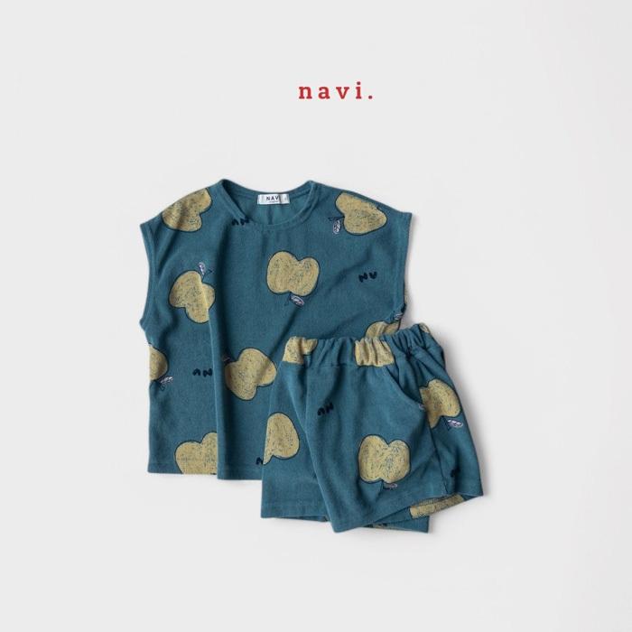 【90-155】韓國童裝 NAVI 夏季商品 NAVI 蘋果滿版短褲