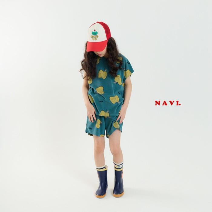 【90-155】韓國童裝 NAVI 夏季商品 NAVI 蘋果滿版短褲