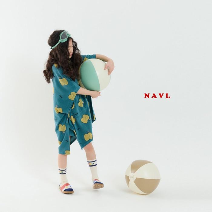 【90-155】韓國童裝 NAVI 夏季商品 NAVI 蘋果長版連帽上衣