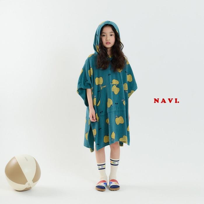 【90-155】韓國童裝 NAVI 夏季商品 NAVI 蘋果長版連帽上衣