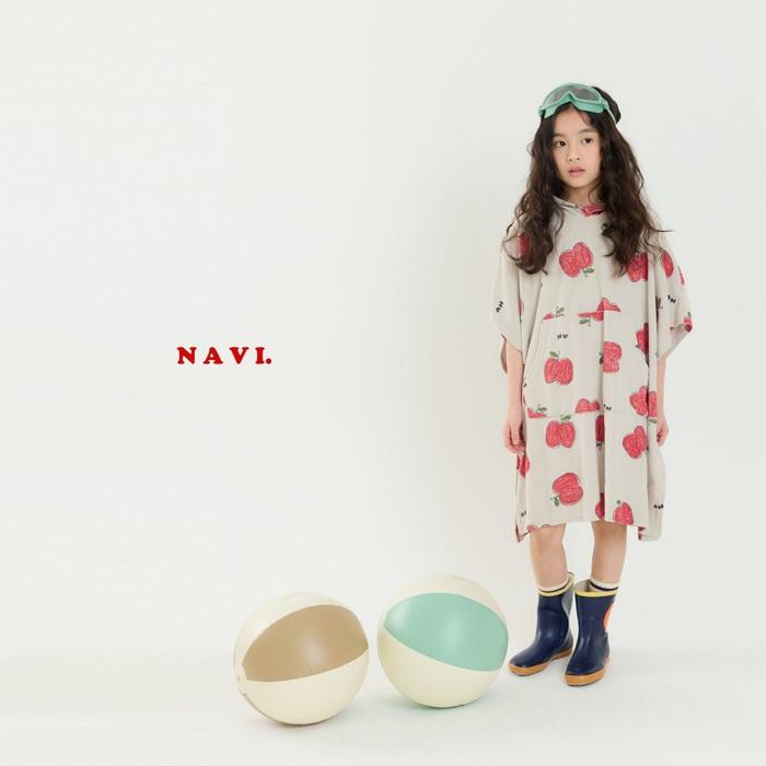 【90-155】韓國童裝 NAVI 夏季商品 NAVI 蘋果長版連帽上衣