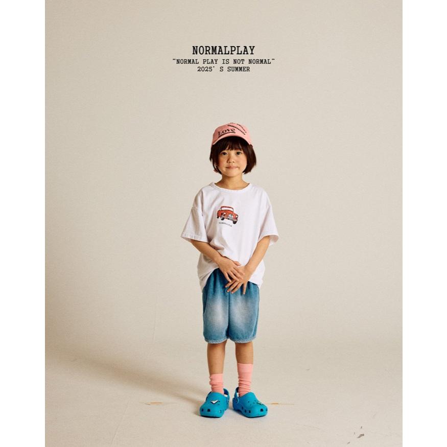 【80-120】韓國童裝 NORMALPLAY 夏季商品 復古車上衣