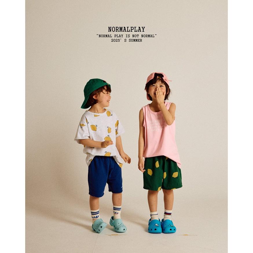 【80-120】韓國童裝 NORMALPLAY 夏季商品 檸檬滿版短褲