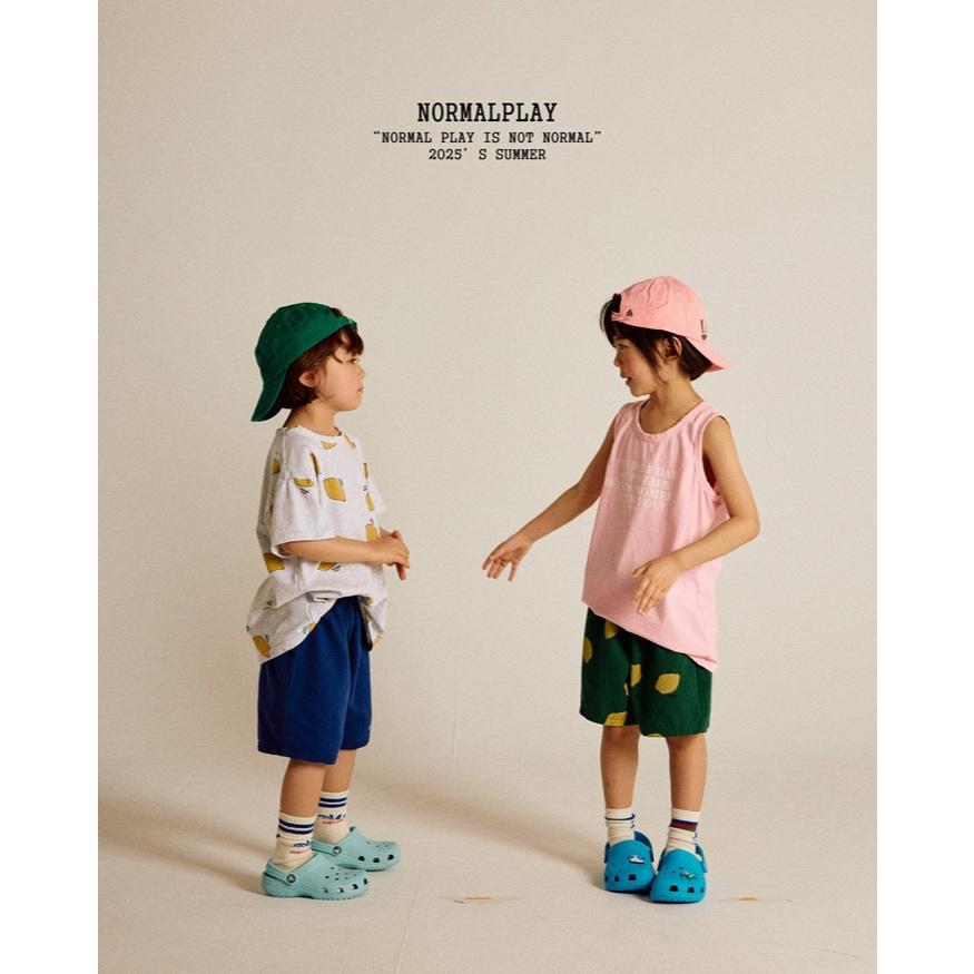【80-120】韓國童裝 NORMALPLAY 夏季商品 檸檬滿版短褲