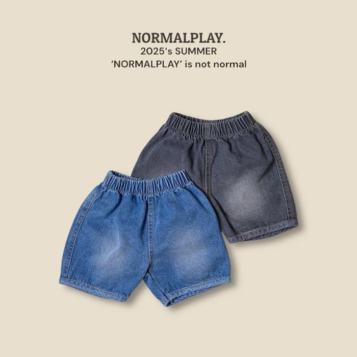 【80-120】韓國童裝 NORMALPLAY 夏季商品 刷白牛仔短褲