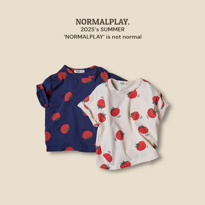 【80-120】韓國童裝 NORMALPLAY 夏季商品 番茄滿版上衣