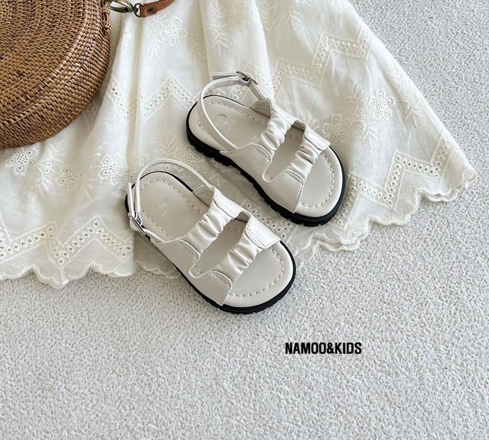 【14-22】韓國童裝 NAMOO 夏季商品  鬆緊造型皮質涼鞋