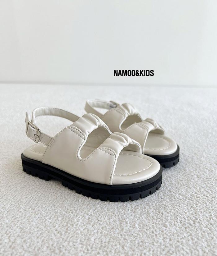 【14-22】韓國童裝 NAMOO 夏季商品  鬆緊造型皮質涼鞋