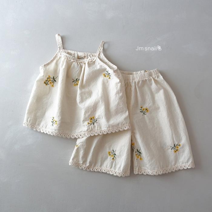 【80-130】韓國童裝 JMSNAIL 夏季商品 清雅小花套裝