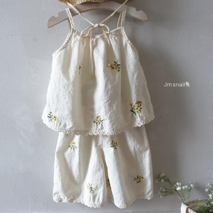 【80-130】韓國童裝 JMSNAIL 夏季商品 清雅小花套裝