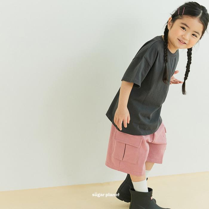 【80-120】韓國童裝 SUGARPLANET 夏季商品 雙口袋工裝褲