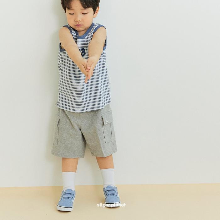 【80-120】韓國童裝 SUGARPLANET 夏季商品 雙口袋工裝褲