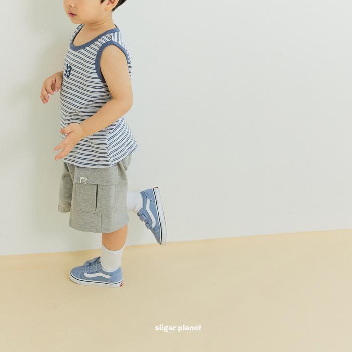 【80-120】韓國童裝 SUGARPLANET 夏季商品 雙口袋工裝褲