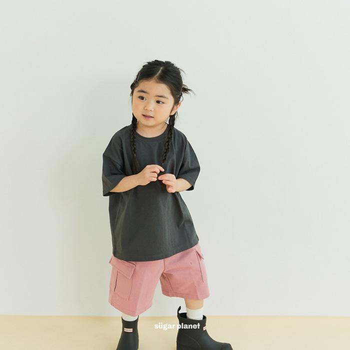 【80-120】韓國童裝 SUGARPLANET 夏季商品 雙口袋工裝褲