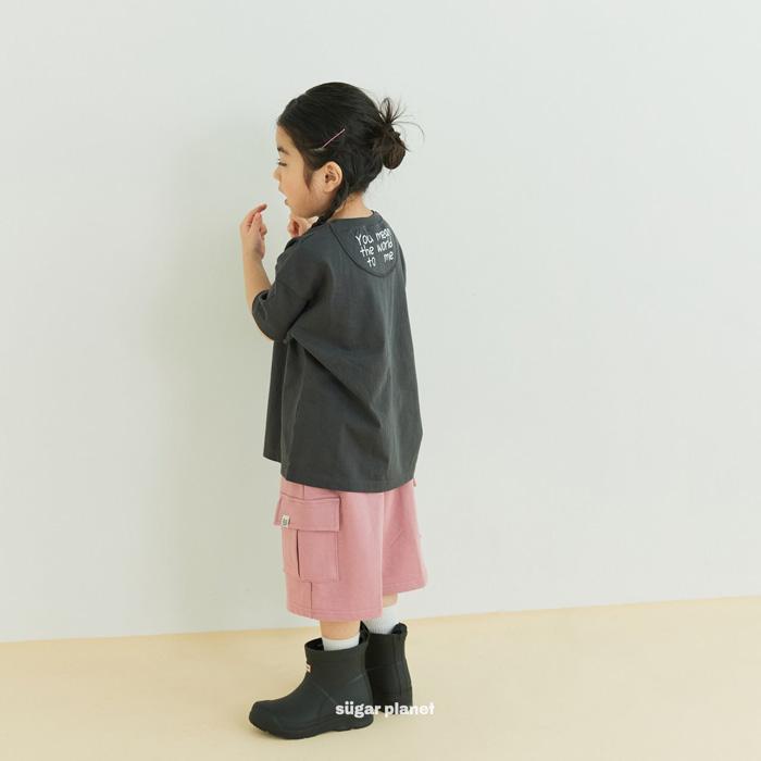 【80-120】韓國童裝 SUGARPLANET 夏季商品 雙口袋工裝褲