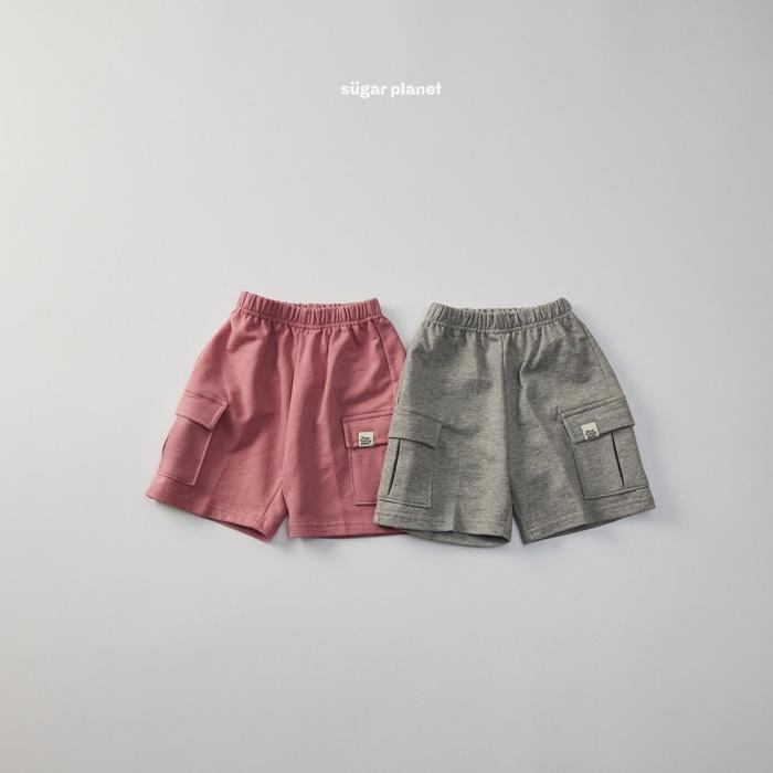 【80-120】韓國童裝 SUGARPLANET 夏季商品 雙口袋工裝褲