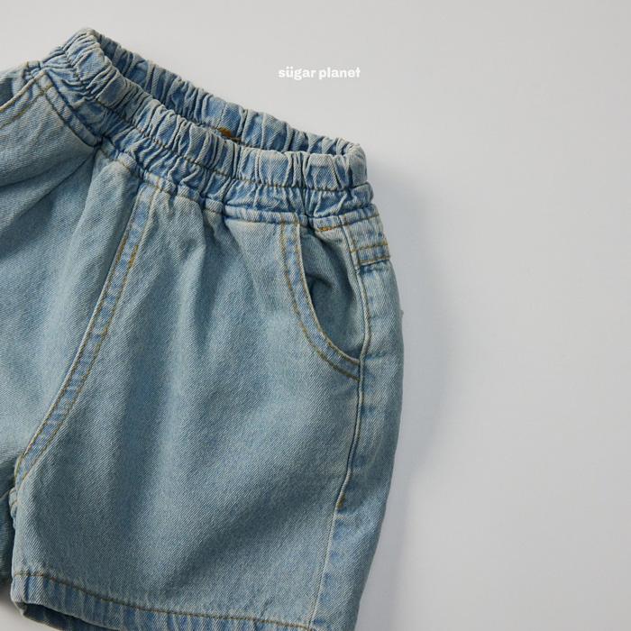 【80-120】韓國童裝 SUGARPLANET 夏季商品 帥氣牛仔短褲