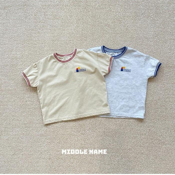 【90-140】韓國童裝 MIDDLENAME 夏季商品 圖標滾邊上衣