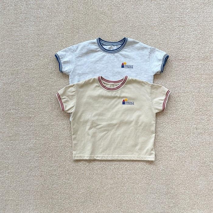 【90-140】韓國童裝 MIDDLENAME 夏季商品 圖標滾邊上衣