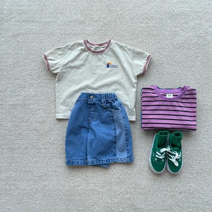 【90-140】韓國童裝 MIDDLENAME 夏季商品 圖標滾邊上衣