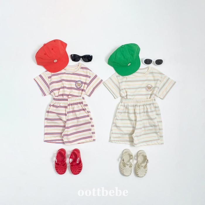 【80-120】韓國童裝 oottbebe 夏季商品 條紋套裝