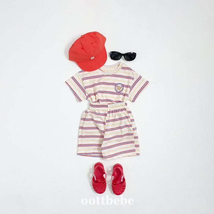 【80-120】韓國童裝 oottbebe 夏季商品 條紋套裝