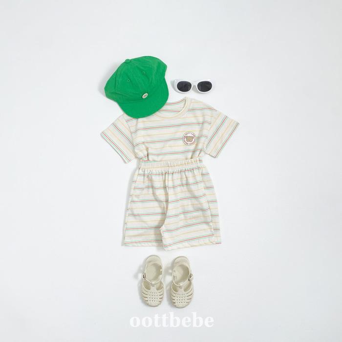 【80-120】韓國童裝 oottbebe 夏季商品 條紋套裝