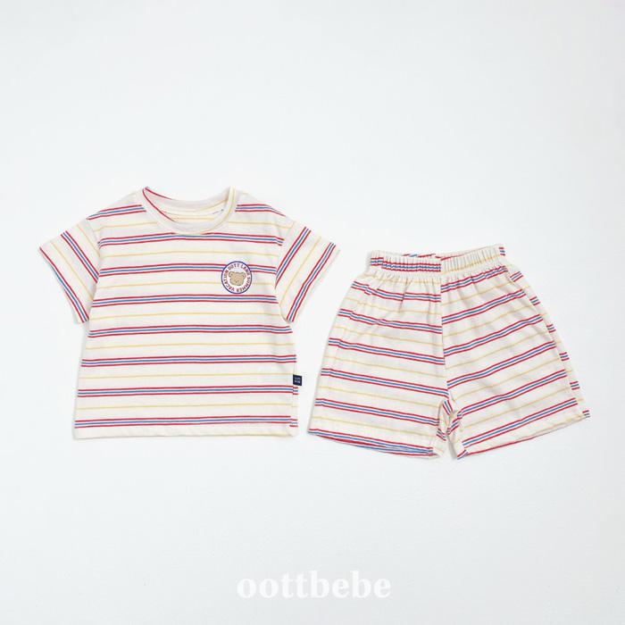【80-120】韓國童裝 oottbebe 夏季商品 條紋套裝