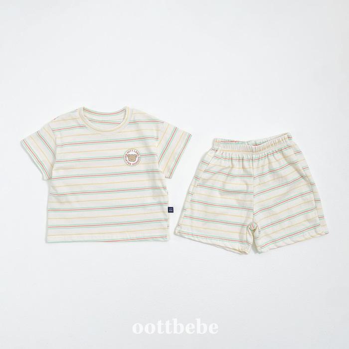 【80-120】韓國童裝 oottbebe 夏季商品 條紋套裝